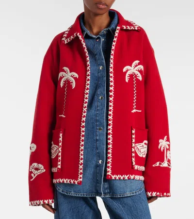 Alanui Remember Me Virgin Wool Jacket In Red