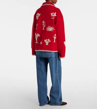 Alanui Remember Me Virgin Wool Jacket In Red