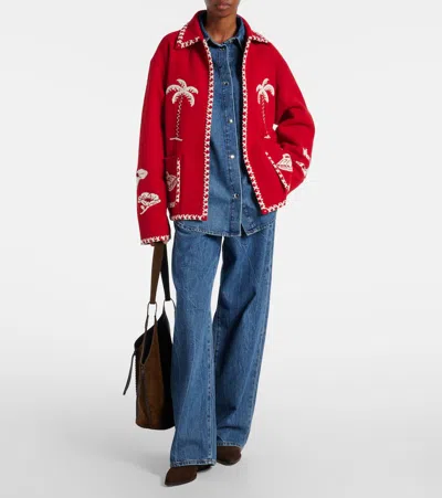 Alanui Remember Me Virgin Wool Jacket In Red