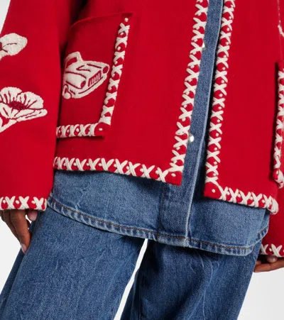 Alanui Remember Me Virgin Wool Jacket In Red