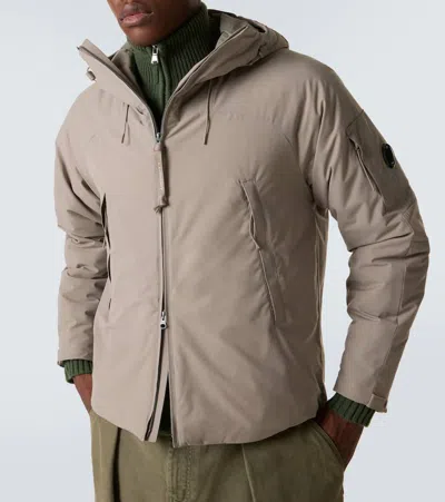 C.p. Company Relaxed-fit Minimalist Jacket With Adjustable Hood In Gray