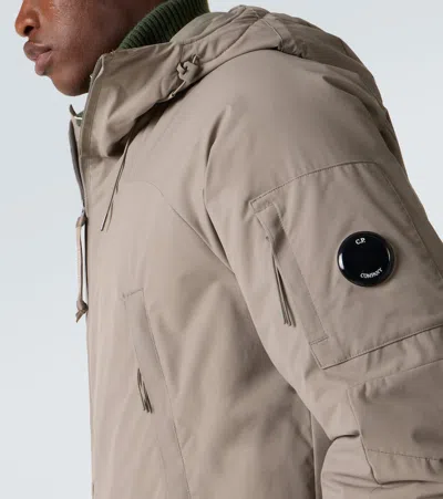 C.p. Company Relaxed-fit Minimalist Jacket With Adjustable Hood In Gray