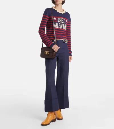 Valentino Buckle-strap Leather Boots In Brown