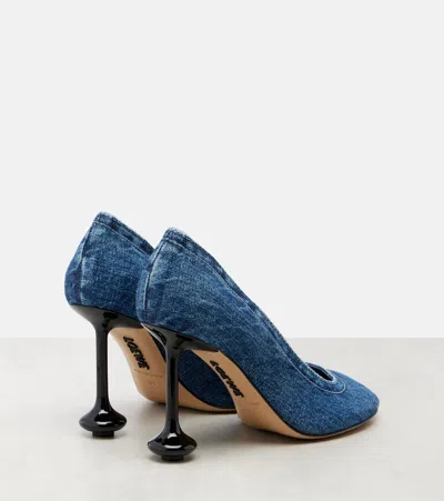 Loewe Toy Denim Drop Stiletto Pumps In Blue