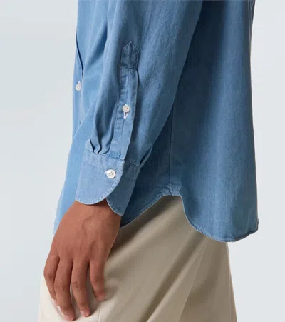 Rubinacci Denim Shirt In Blue