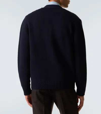 Rubinacci Argyle Wool Cardigan In Multi