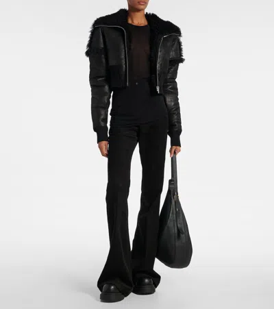 Rick Owens Bootcut Trousers Flared Leg In Black