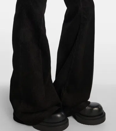 Rick Owens Bootcut Trousers Flared Leg In Black