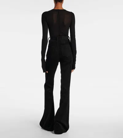 Rick Owens Bootcut Trousers Flared Leg In Black