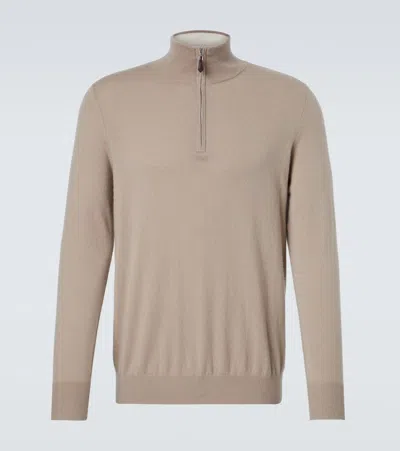 Arch4 Mr Fenchurch Cashmere Half-zip Sweater In Neutral