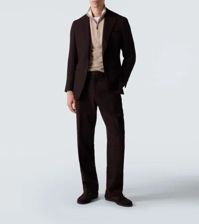 Arch4 Mr Fenchurch Cashmere Half-zip Sweater In Neutral