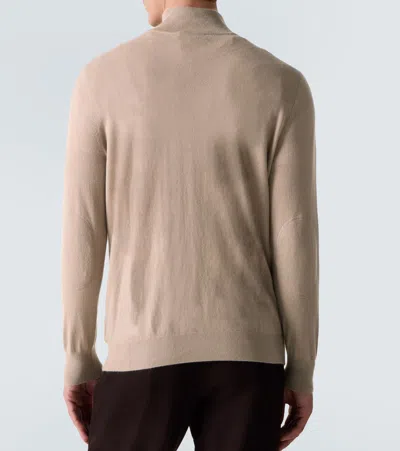 Arch4 Mr Fenchurch Cashmere Half-zip Sweater In Neutral