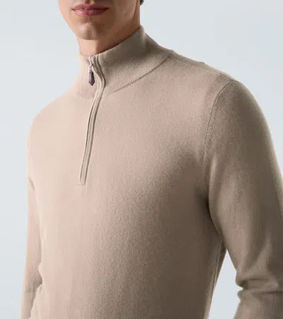 Arch4 Mr Fenchurch Cashmere Half-zip Sweater In Neutral