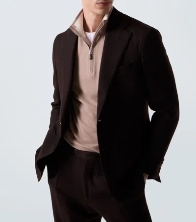 Arch4 Mr Fenchurch Cashmere Half-zip Sweater In Neutral