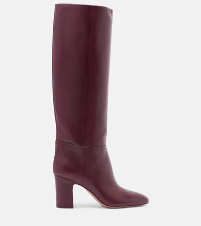 Paris Texas Lavinia Boot 75 High Heels Boots In Bordeaux Leather In Burgundy