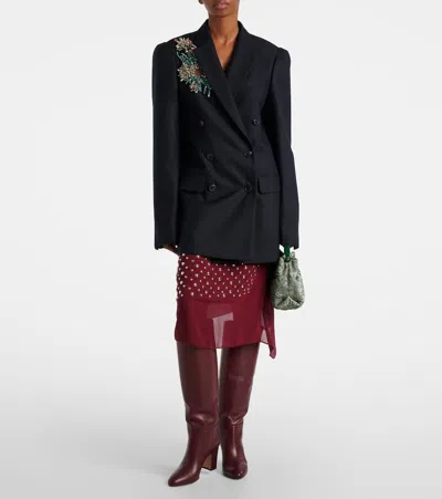 Paris Texas Lavinia Boot 75 High Heels Boots In Bordeaux Leather In Burgundy