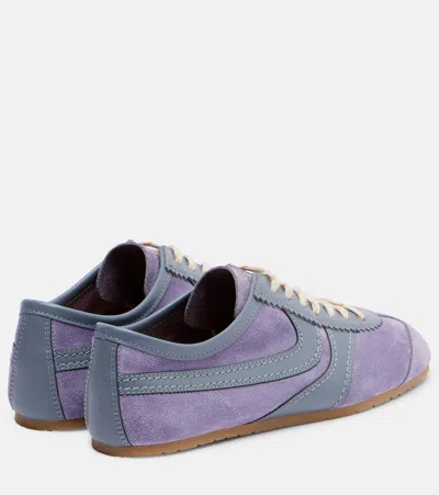 Dries Van Noten Lilac Suede Sneakers In Purple