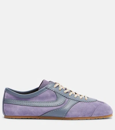 Dries Van Noten Lilac Suede Sneakers In Purple