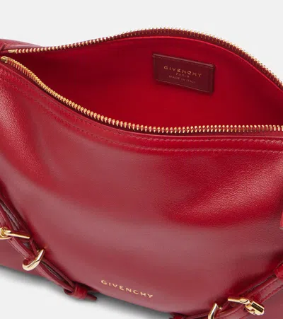 Givenchy Mini Voyou Buckle-detail Leather Tote Bag In Red