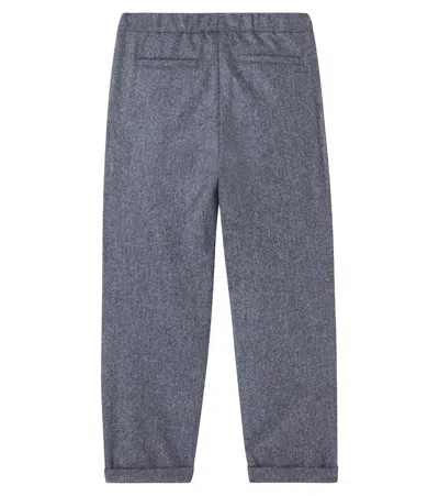 Brunello Cucinelli Virgin Wool Straight Pants In Gray