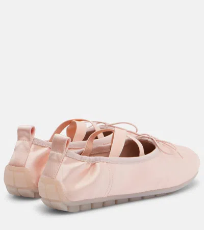 Simone Rocha Ballerina Grip Satin Ballet Flats In Multi