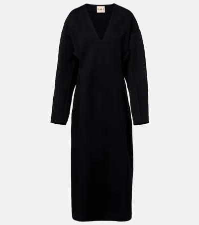 棉质混纺中长连衣裙