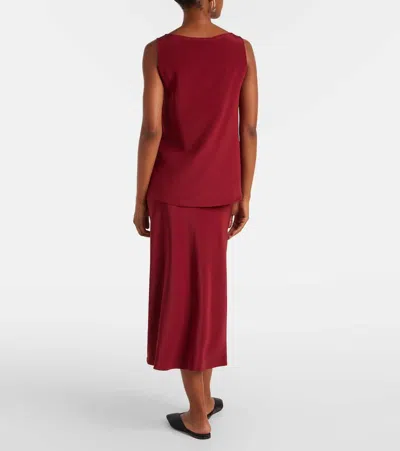 Max Mara Pecora Silk-blend Top In Red