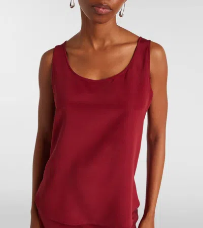 Max Mara Pecora Silk-blend Top In Red