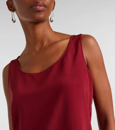 Max Mara Pecora Silk-blend Top In Red