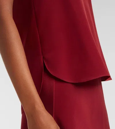 Max Mara Pecora Silk-blend Top In Red
