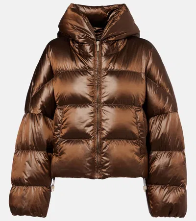 Max Mara The Cube Spaceca Down Jacket In Brown