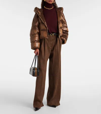 Max Mara The Cube Spaceca Down Jacket In Brown