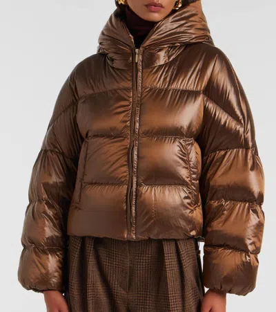 Max Mara The Cube Spaceca Down Jacket In Brown