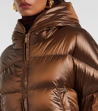 Max Mara The Cube Spaceca Down Jacket In Brown