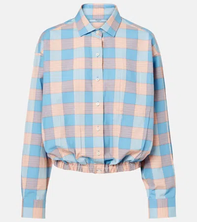 Prada Checked Poplin Shirt In Multi
