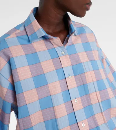 Prada Checked Poplin Shirt In Multi