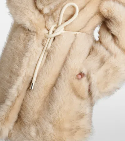 Sportmax "rosaria" Jacket In Ecofur In Neutral
