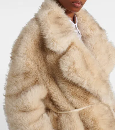 Sportmax "rosaria" Jacket In Ecofur In Neutral