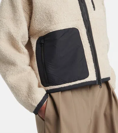 Canada Goose Womens Light Tan-tan Clair Simcoe Fleece Wool-blend Jacket Xs In White