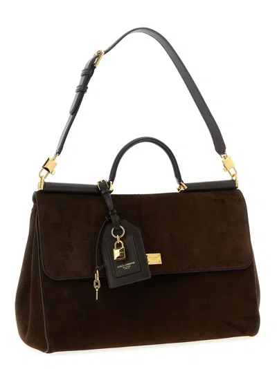 Dolce & Gabbana My Sicily Large Handbag In Brown