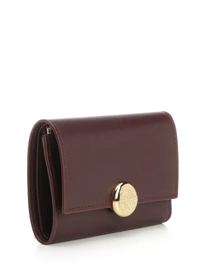 Loewe Pebble Wallets Bordeaux