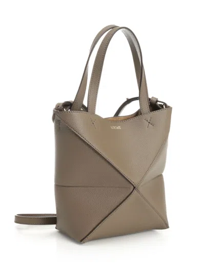 Loewe Puzzle Fold Handbags Brown