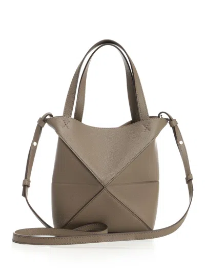 Loewe Puzzle Fold Handbags Brown