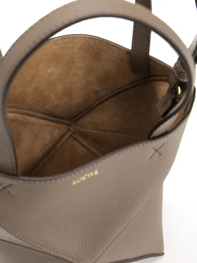 Loewe Puzzle Fold Handbags Brown