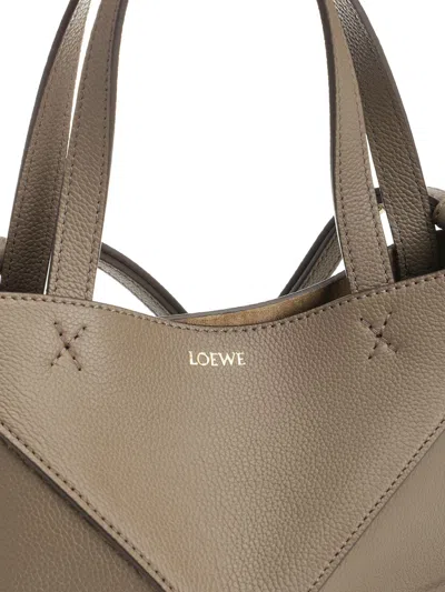 Loewe Puzzle Fold Handbags Brown