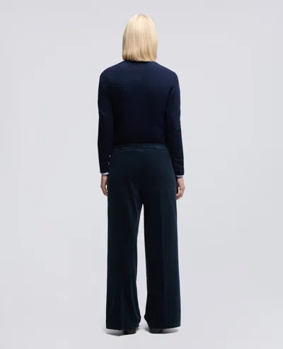 Aspesi Cashmere Wool Flannel Trousers In Blue