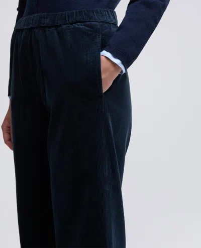 Aspesi Cashmere Wool Flannel Trousers In Blue