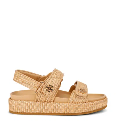 Tory Burch Kira Sport Slingback Sandals In White