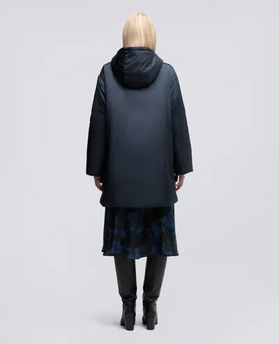 Aspesi Hooded Parka Coat In Blue
