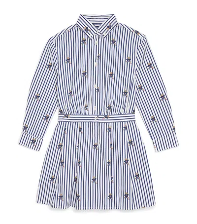 Ralph Lauren Cotton Stripe Shirt Dress In Blue